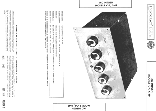 C-4 Audio Compensator; McIntosh Audio (ID = 564572) Ampl/Mixer