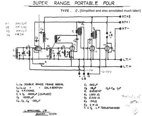 Super Range Portable Four C; McMichael Radio Ltd. (ID = 1528954) Radio