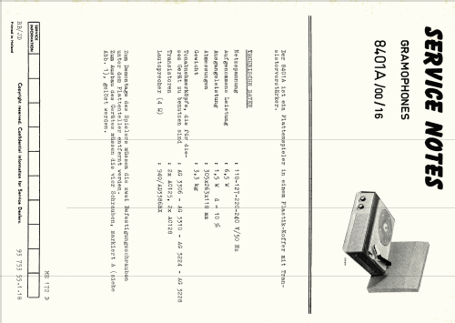 All Transistor MD8401 /16; Mediator; La Chaux- (ID = 2296906) Enrég.-R
