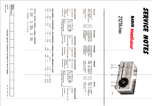 MD2127A/69X; Mediator; La Chaux- (ID = 2382488) Radio