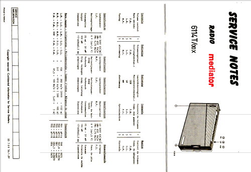 MD6114T; Mediator; La Chaux- (ID = 2405159) Radio