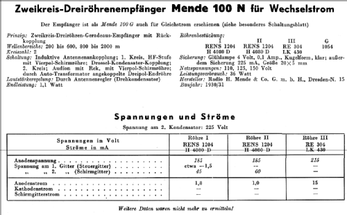 100N ; Mende - Radio H. (ID = 27996) Radio