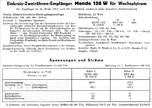 M156-W ; Mende - Radio H. (ID = 28035) Radio