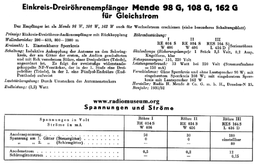 162G; Mende - Radio H. (ID = 28663) Radio
