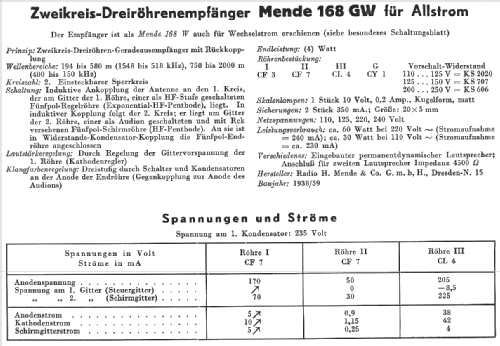 M168-GW ; Mende - Radio H. (ID = 28041) Radio