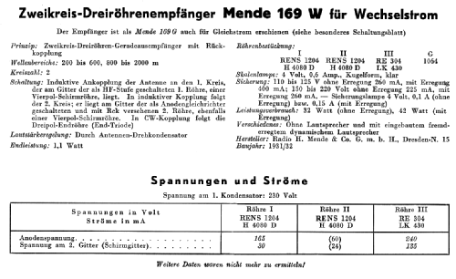 169W; Mende - Radio H. (ID = 28049) Radio