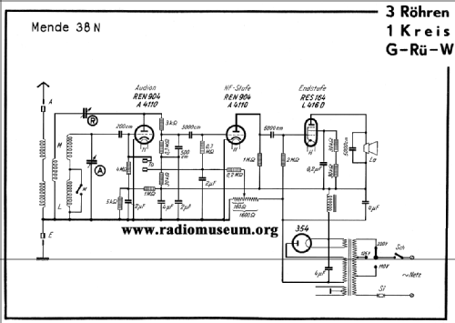 Mende 38 38W ; Mende - Radio H. (ID = 28672) Radio