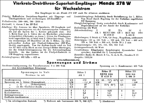 Oktoden-Super M278-W ; Mende - Radio H. (ID = 28759) Radio