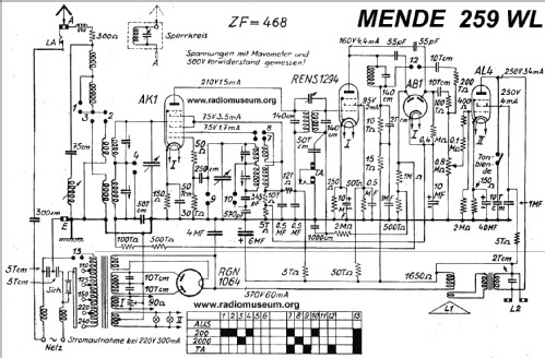 Sparsuper 259WL; Mende - Radio H. (ID = 23710) Radio