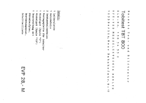 Tobitest TBT800; Messelektronik (ID = 1875919) Equipment