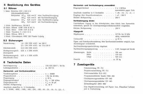 Elektronenstrahl-Oszillograf 1KO-715; Messgerätewerk (ID = 2491282) Ausrüstung