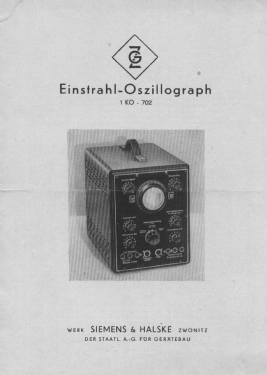 Elektronenstrahl-Oszillograph 1KO-702; Messgerätewerk (ID = 2725627) Equipment