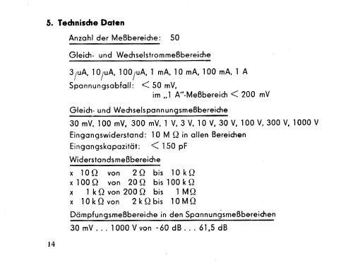 Elektronischer Vielfachmesser UNI11e; Messtechnik (ID = 128104) Equipment