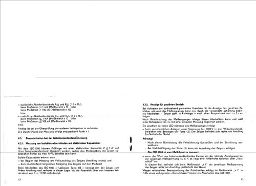 Isolationsmessgerät ISO 1000; Messtechnik (ID = 1521180) Equipment
