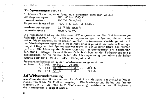 Universal-Messinstrument UNI 10; Messtechnik (ID = 1874462) Equipment