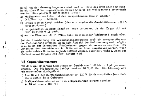 Universal-Messinstrument UNI 10; Messtechnik (ID = 1874463) Equipment