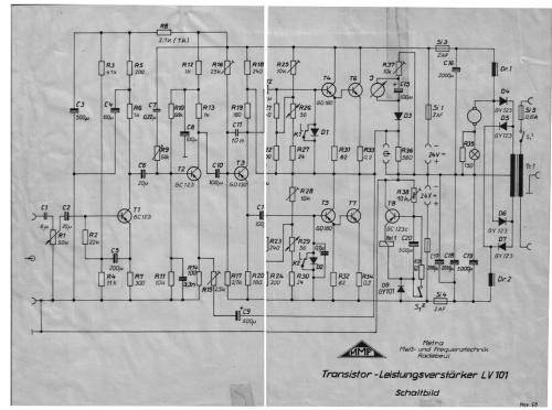 Transistor Leistungsverstärker 50W LV101; Metra Mess- und (ID = 1599806) Verst/Mix