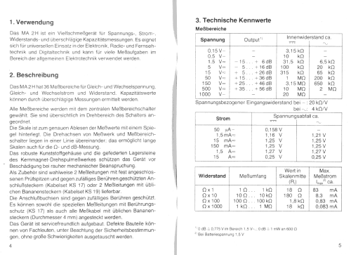 Analoges Vielfachmessinstrument MA2H; Metrawatt, BBC Goerz (ID = 1535952) Equipment