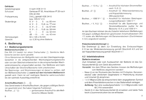 Analoges Vielfachmessinstrument MA2H; Metrawatt, BBC Goerz (ID = 1535961) Equipment