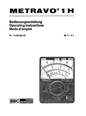 Metravo 1H; Metrawatt, BBC Goerz (ID = 2901465) Equipment