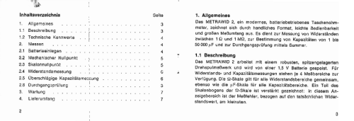 Metrawid 2; Metrawatt, BBC Goerz (ID = 3008740) Ausrüstung