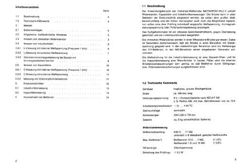 Metrapont RLC 2; Metrawatt, BBC Goerz (ID = 837068) Ausrüstung