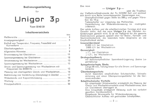 Unigor 3p; Metrawatt, BBC Goerz (ID = 221243) Equipment