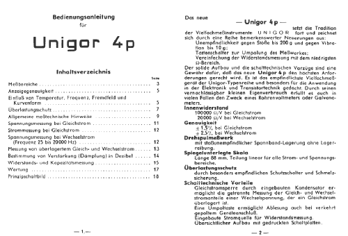 Unigor 4p Type 226224; Metrawatt, BBC Goerz (ID = 223033) Equipment