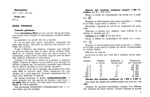 Multimètre 462 C; Metrix, Compagnie (ID = 1682347) Equipment