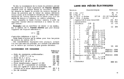 Multimètre 462 C; Metrix, Compagnie (ID = 1682351) Equipment