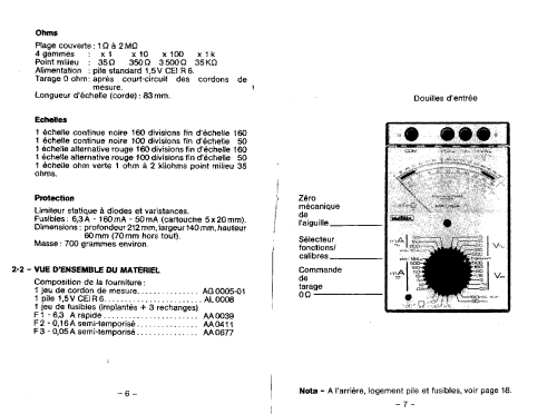 Multimètre MX046A; Metrix, Compagnie (ID = 953958) Equipment