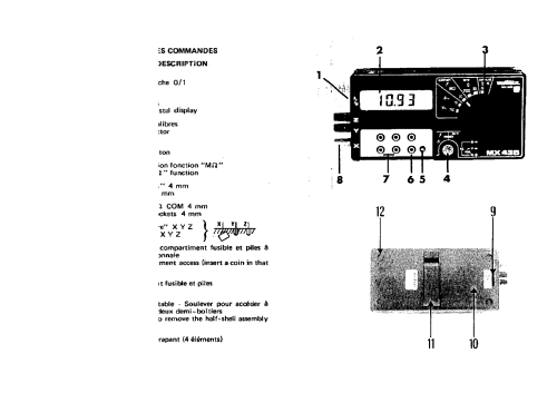 Multimètre MX435; Metrix, Compagnie (ID = 954820) Equipment