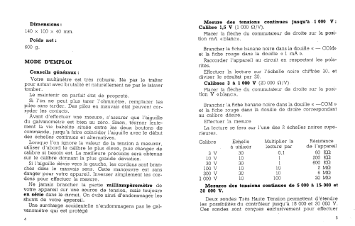 Multimètre MX462F; Metrix, Compagnie (ID = 954830) Ausrüstung