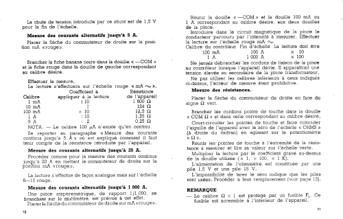 Multimètre MX462F; Metrix, Compagnie (ID = 954833) Ausrüstung