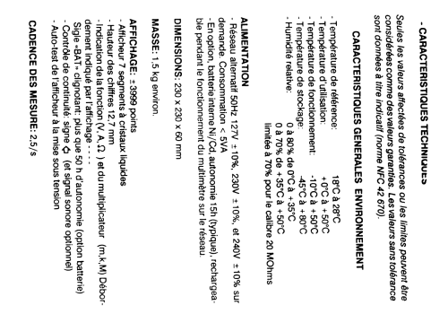 Multimètre numérique 4000 points de table MX547; Metrix, Compagnie (ID = 956985) Equipment