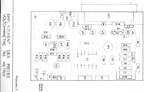 Voltohmmètre Électronique 745GA; Metrix, Compagnie (ID = 1045518) Equipment