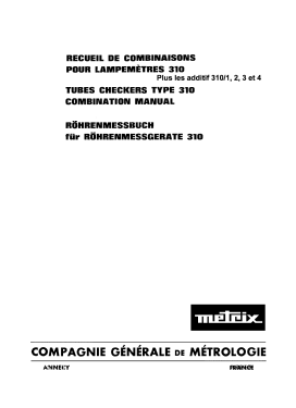 Lampemètre 310; Metrix, Compagnie (ID = 2744718) Ausrüstung
