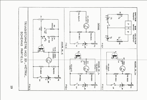 Transistormètre 301; Metrix, Compagnie (ID = 2370690) Equipment