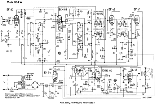 304W; Metz Transformatoren (ID = 26986) Radio