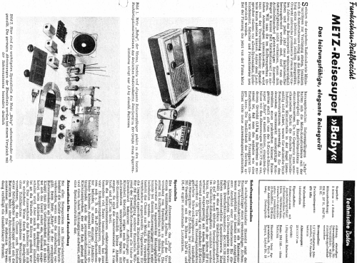 Baby ; Metz Transformatoren (ID = 1017735) Radio