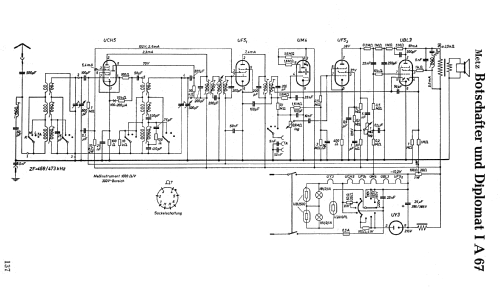 Diplomat MS/A67; Metz Transformatoren (ID = 971265) Radio