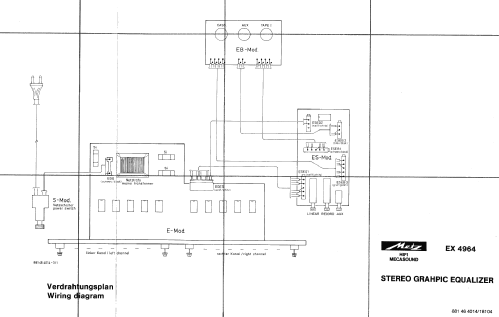 Stereo Graphic Equalizer EX-4964; Metz Transformatoren (ID = 789932) Ampl/Mixer