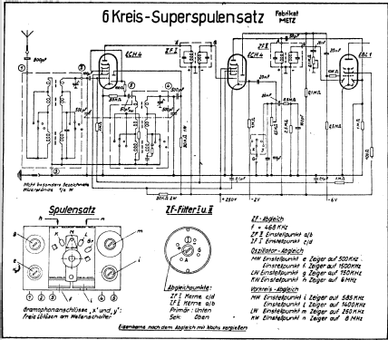Superspulensatz 6-Kreis; Metz Transformatoren (ID = 1346060) mod-past25