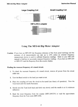 Dip Meter Adapter MFJ-66; MFJ Enterprises; (ID = 2923129) Equipment
