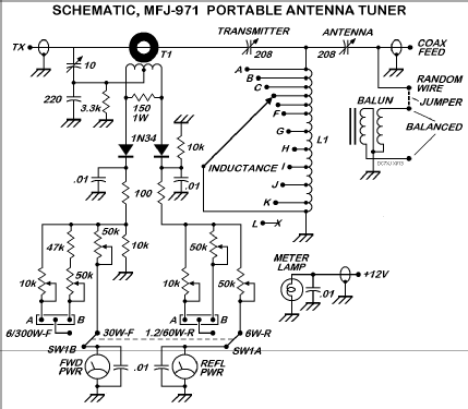 QRP Portable antenna tuner MFJ-971; MFJ Enterprises; (ID = 1474084) Amateur-D