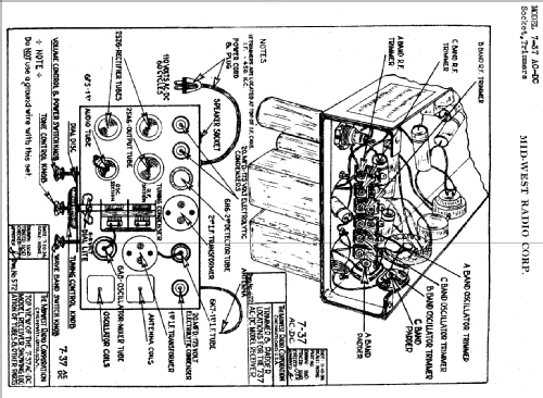 Chassis 7-37 ACDC; Midwest Radio Co., (ID = 526252) Radio