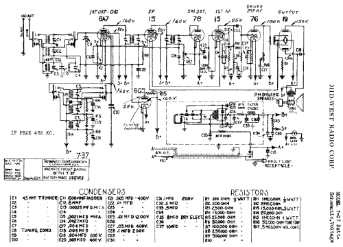 Chassis 7-37 Batt.; Midwest Radio Co., (ID = 526262) Radio