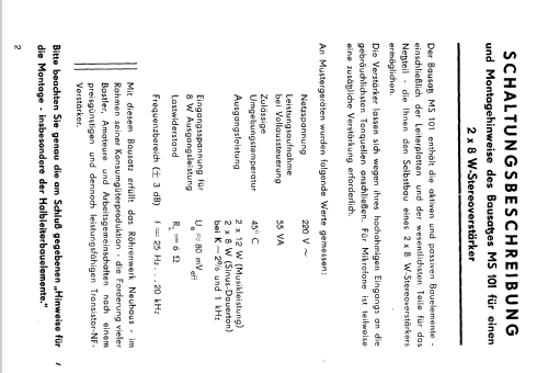 Bausatz MS101; Mikroelektronik ' (ID = 71378) Kit