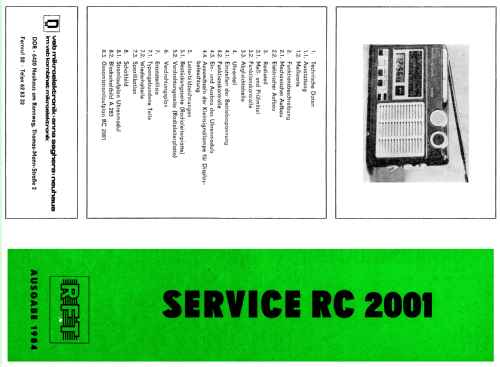 Radio-Clock RC2001; Mikroelektronik ' (ID = 1983433) Radio