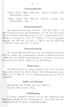 70 Watt - Lang- / Kurzwellennachrichtengerät FuG 10 KL / FuG X ; Militär verschiedene (ID = 2924913) Mil TRX